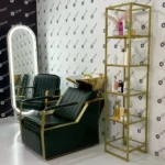 Перукарська мийка Bronx Lux з керамічною раковиною Gold