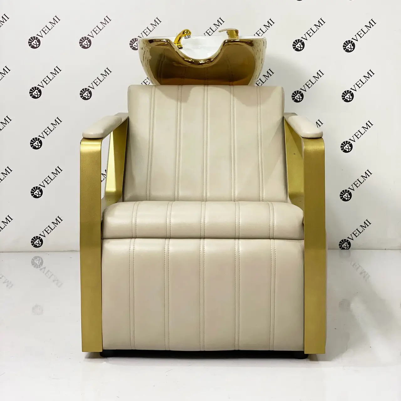 Перукарська мийка Bronx Lux з керамічною раковиною Gold
